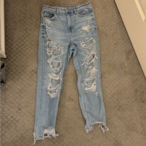 American Eagle Ripped Mom Jeans